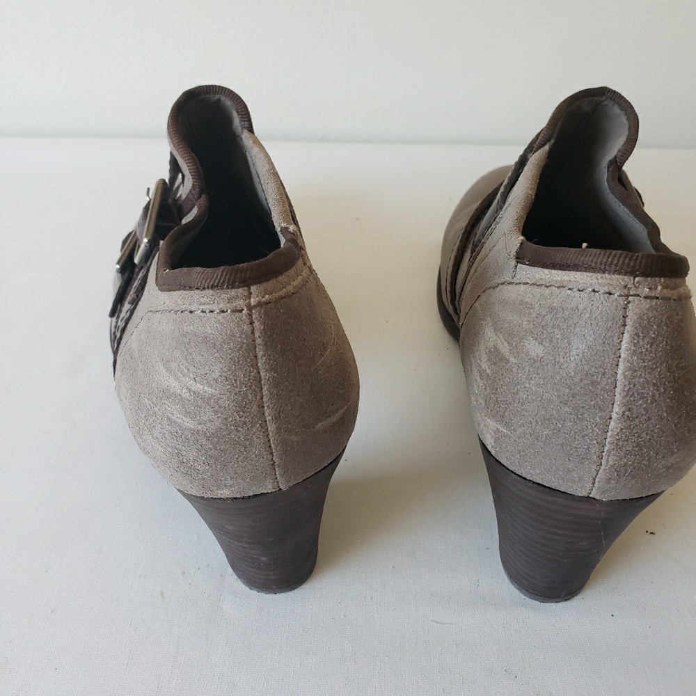 [Audrey Brooke] Taupe & Brown Ankle Boots Size 9 - Picture 8 of 8
